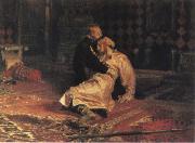 Ilya Repin Ivan the Terrible and his son ivan on 15 November 1581 1885 Sweden oil painting artist